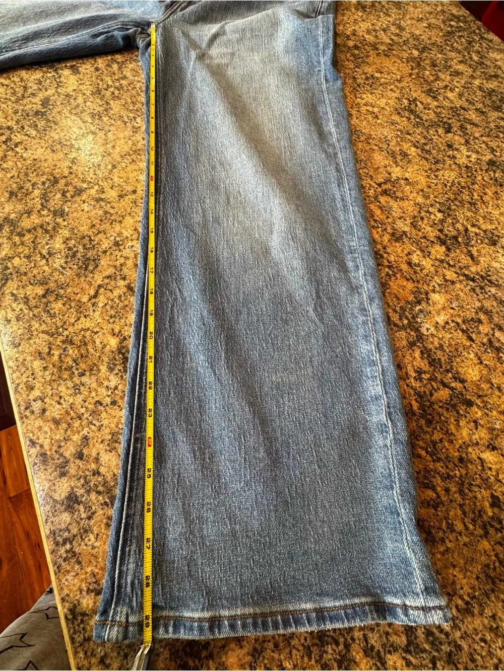 Quince Comfort Stretch High Rise Relaxed Straight Jeans Womens 32 Blue Organic - Picture 8 of 13